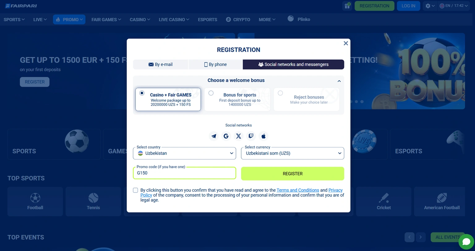 FAIRPARI registration